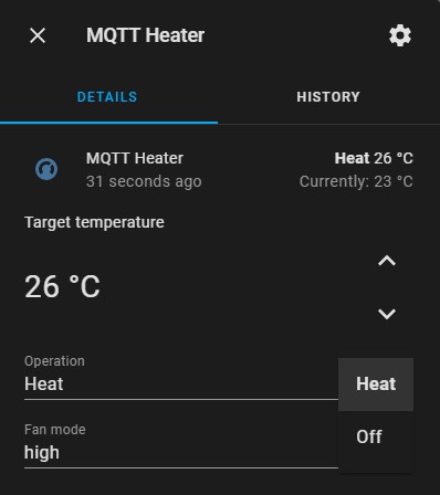 MQTT Heater Card