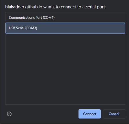 Select COM port
