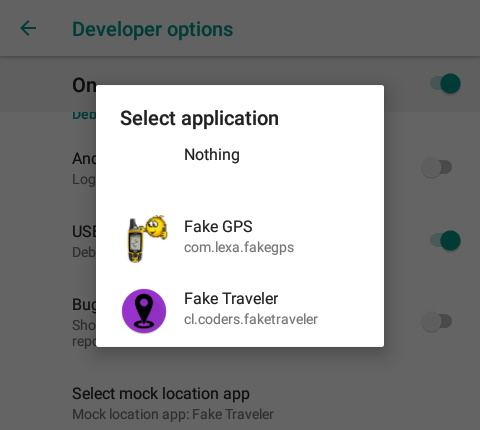 Choose mock location app