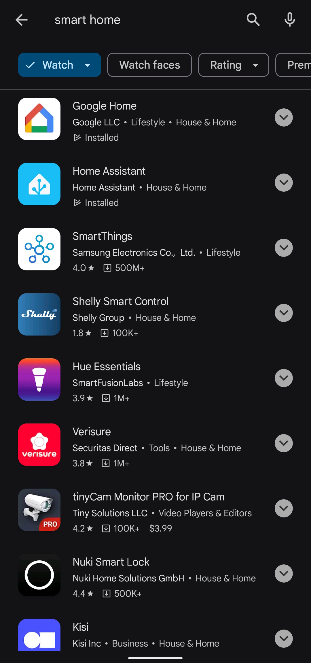 Other smart home apps