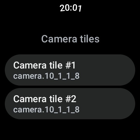 Multiple camera tiles